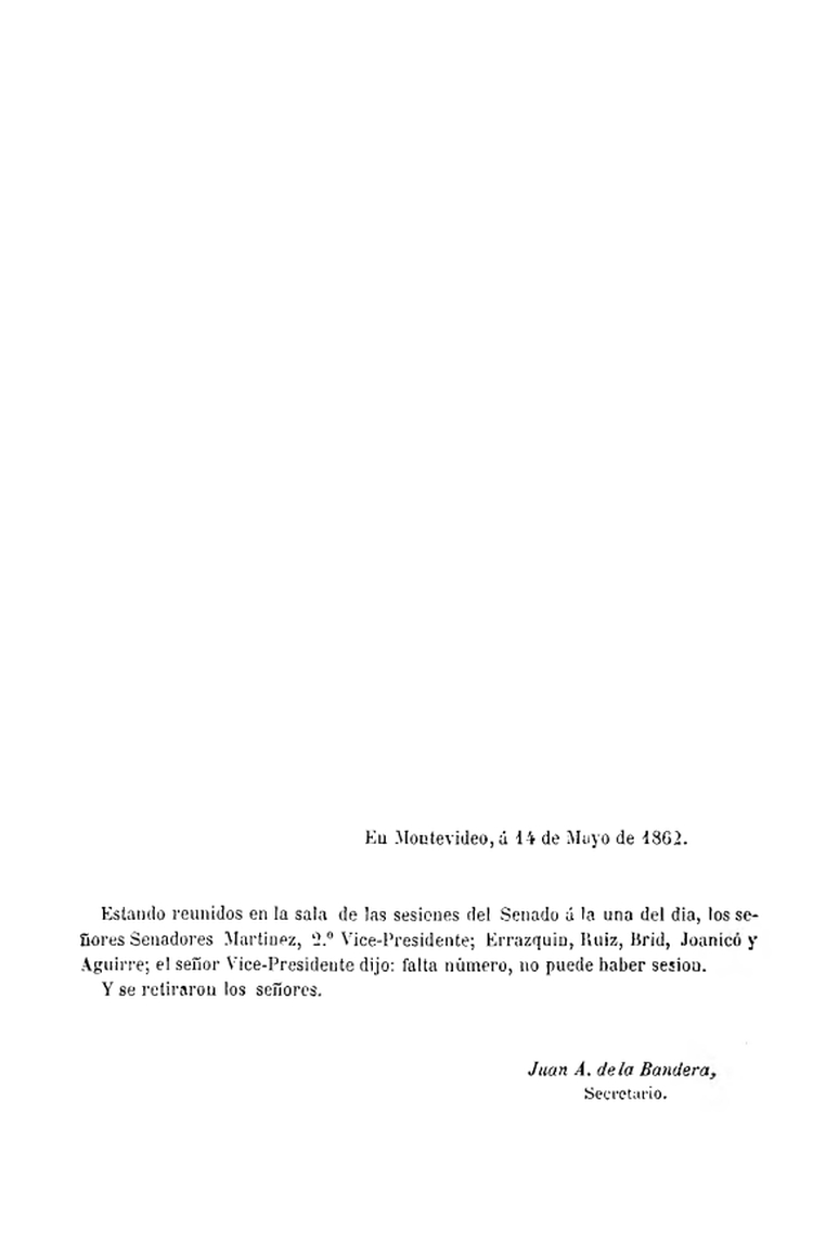 DIARIO DE SESIONES DE LA CAMARA DE SENADORES del 14/05/1862